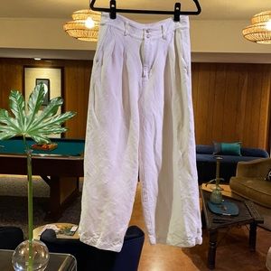 Madewell Ivory Linen Pants